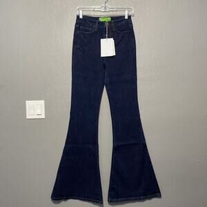 Sandrine Rose Free People Womens Jeans Size 25 Indigo Blue Super Flare
